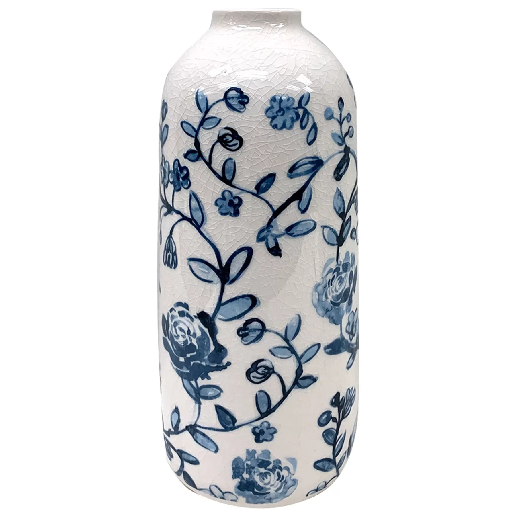 * Best Sellers Tracey Boyd White & Blue Floral Ceramic Vase, 10