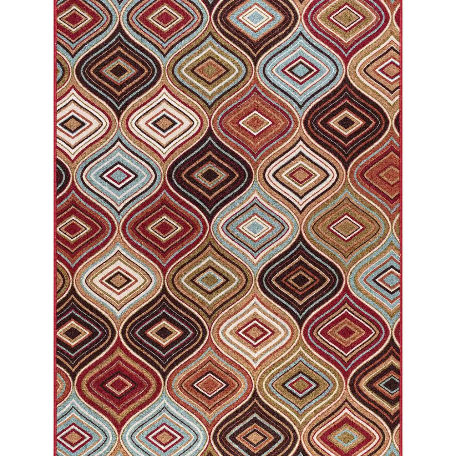 * Exclusive (D374) Contemporary Geometric & Diamond Design Runner, 2 7