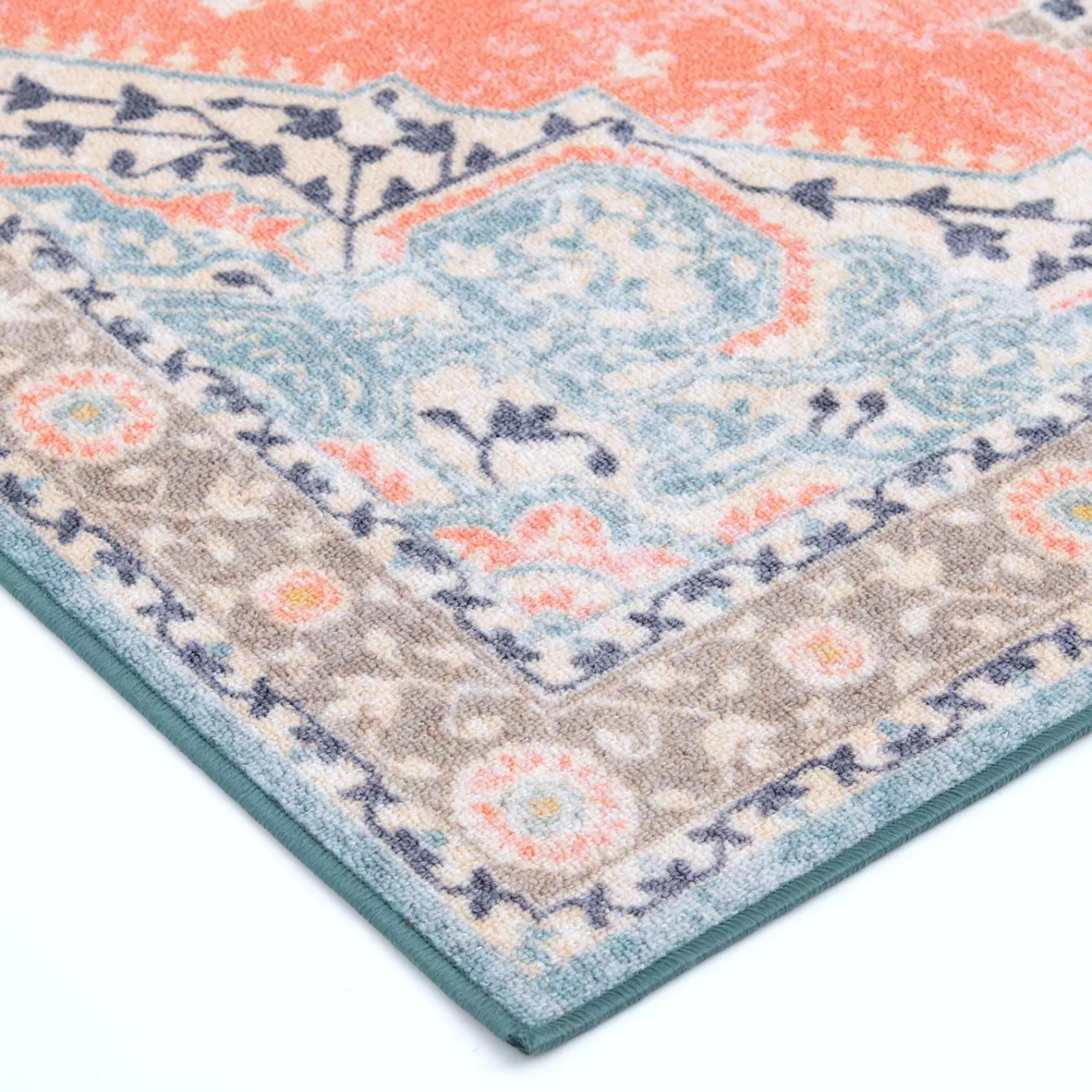 * Exclusive (D561) Venus Pink Multi-Colored Medallion Area Rug, 5 7