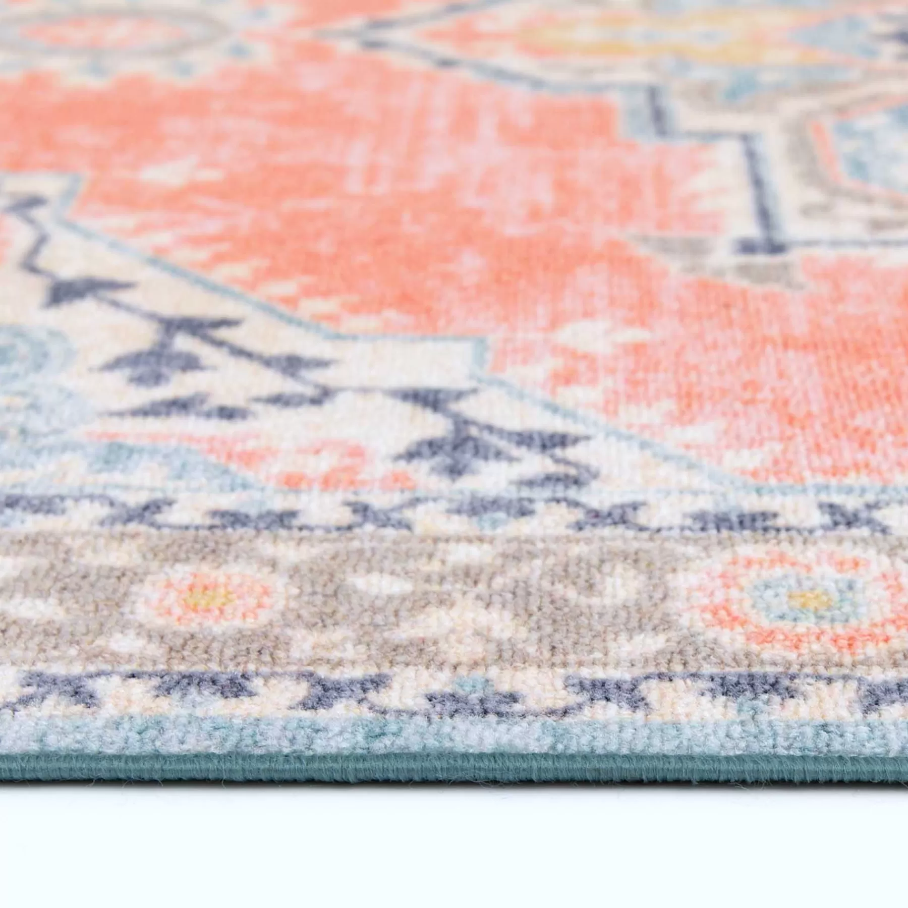 * Exclusive (D561) Venus Pink Multi-Colored Medallion Area Rug, 5 7