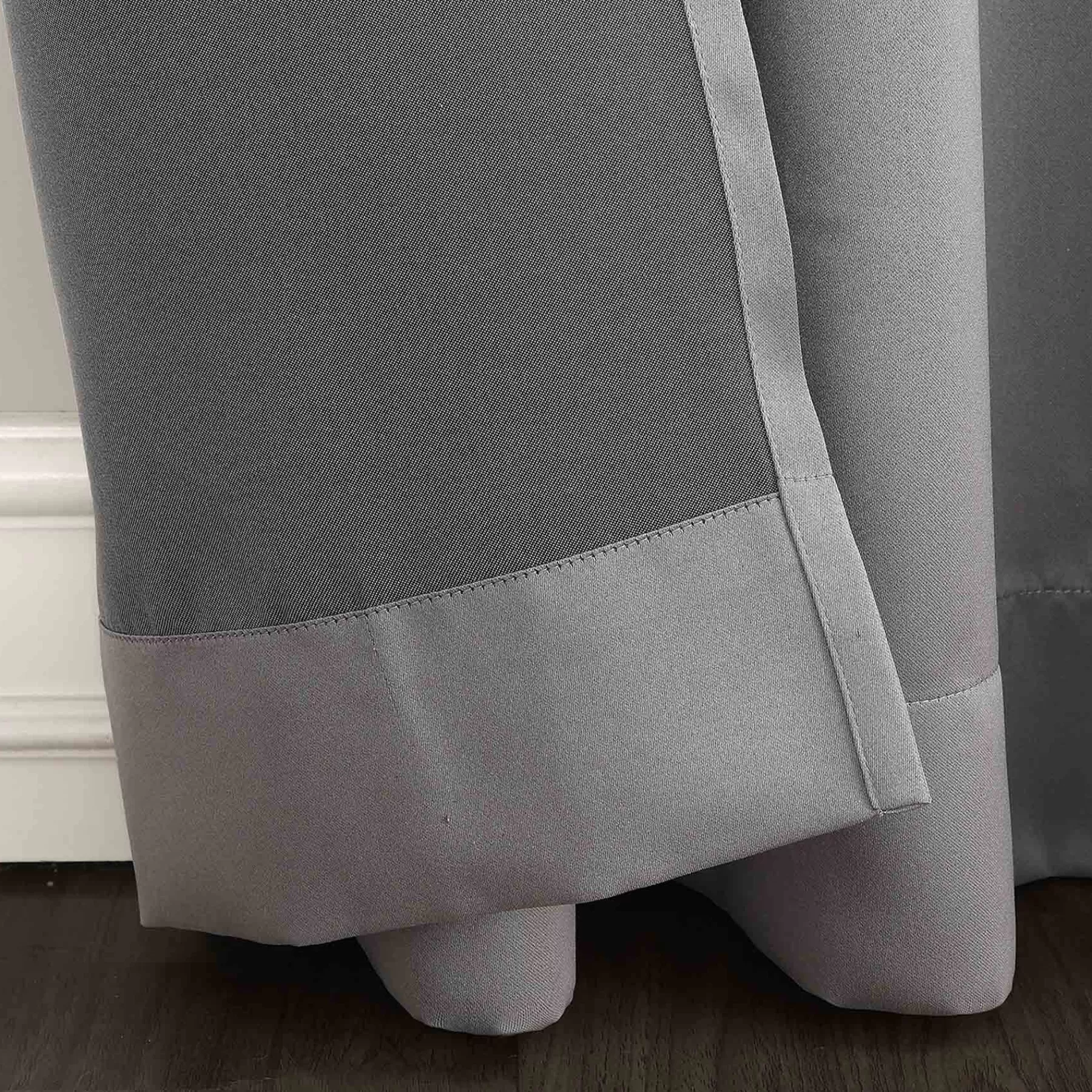 * Exclusive Design Talita Grey Room Darkening Grommet Curtain Panel, 95