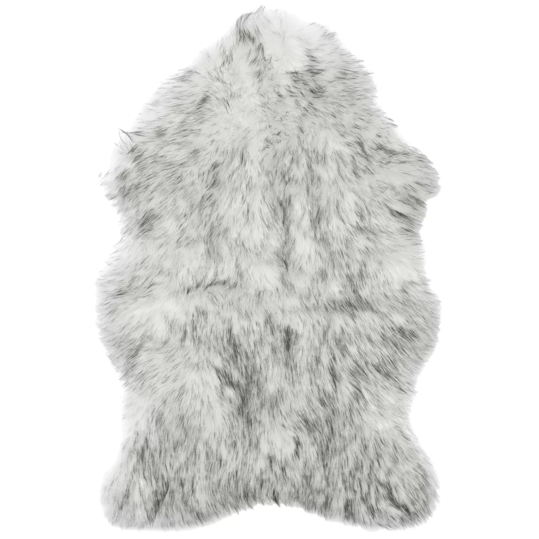 * Exclusive Finley Ivory & Grey Faux Fur Accent Rug, 2 3