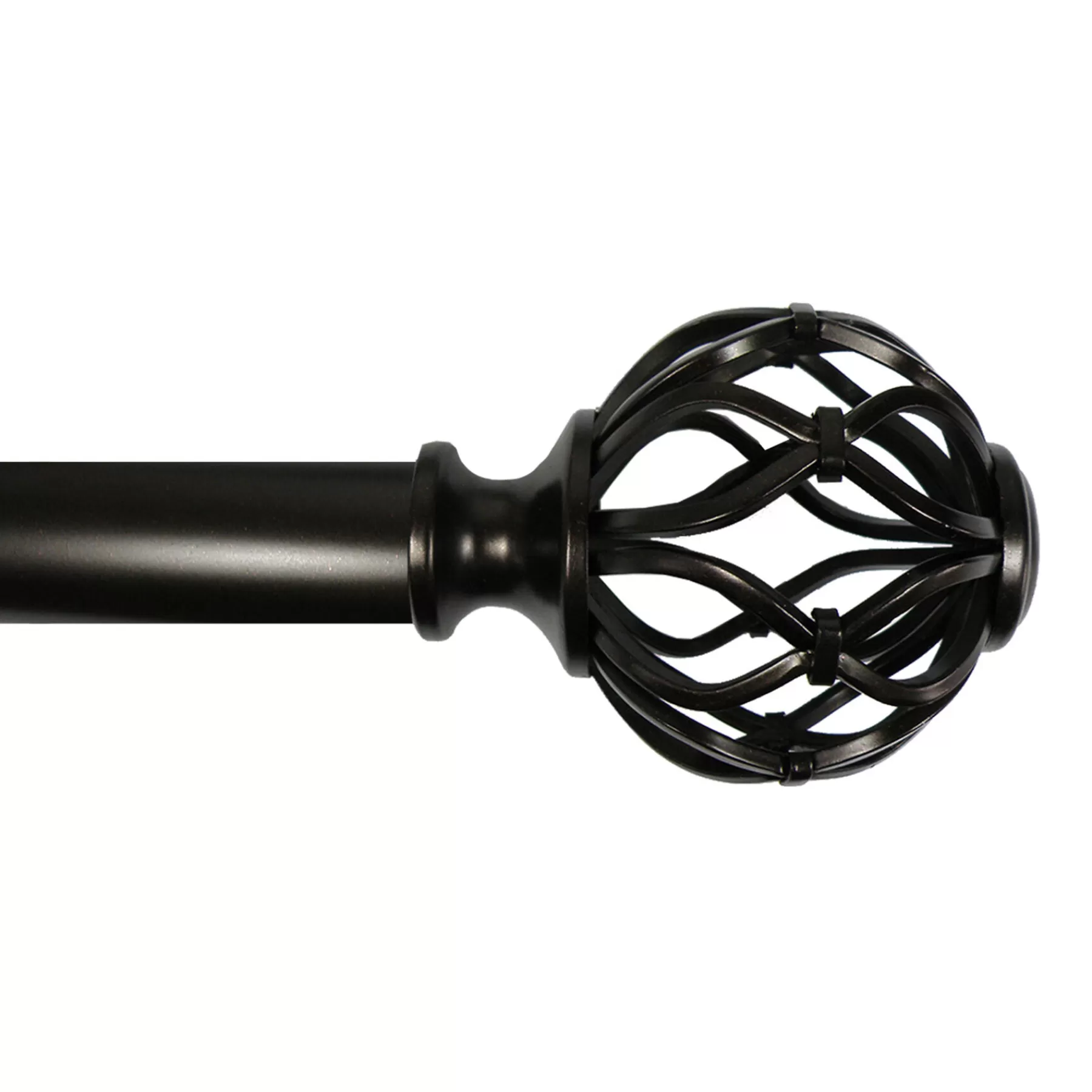 * Exclusive Winslow Metal Cage 18 -36 Adjustable 1 Diameter Curtain Rod, Bronze Finish