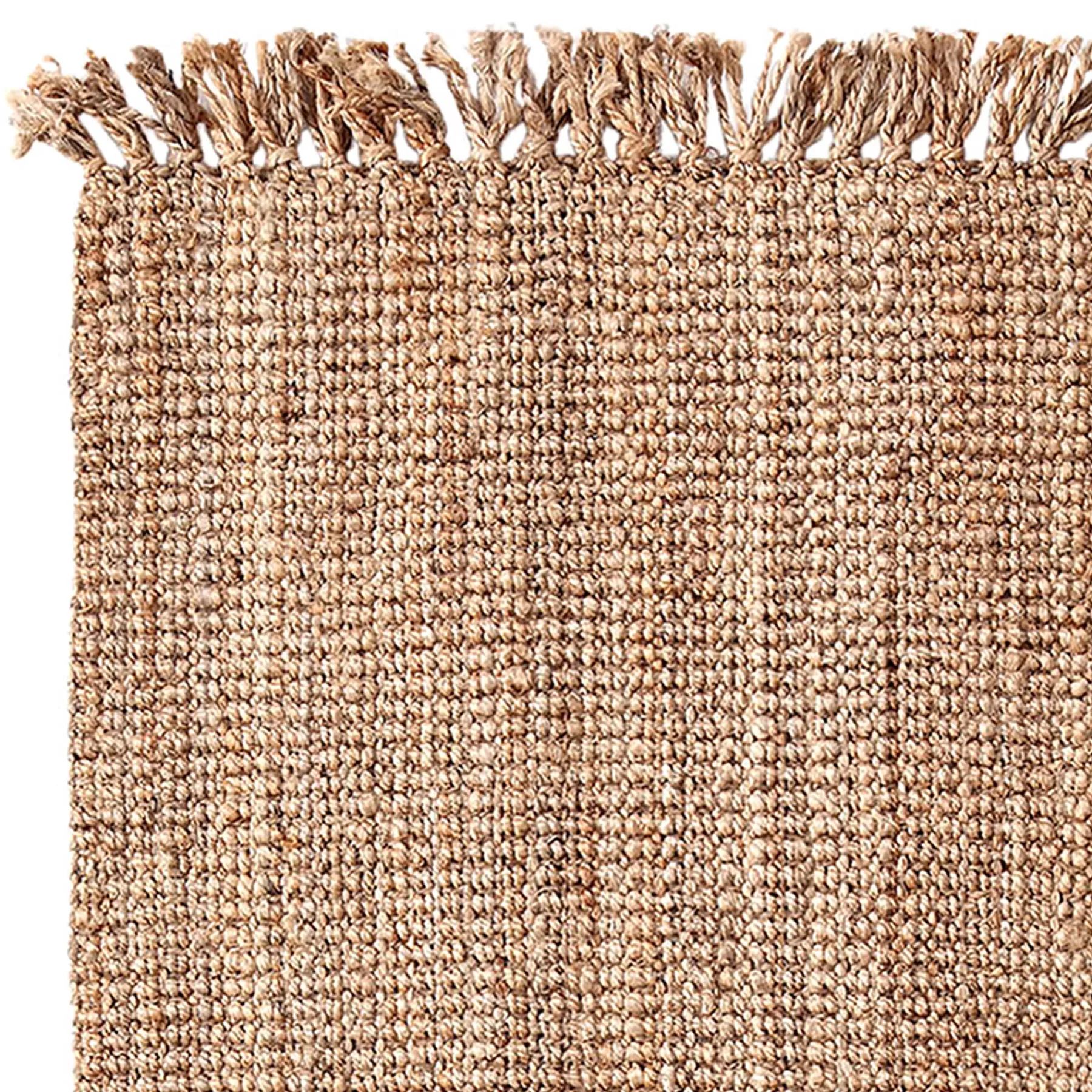 * Exquisite Gifts (B485) Honeybloom Jute Boucle Fringe Accent Rug, 3 5