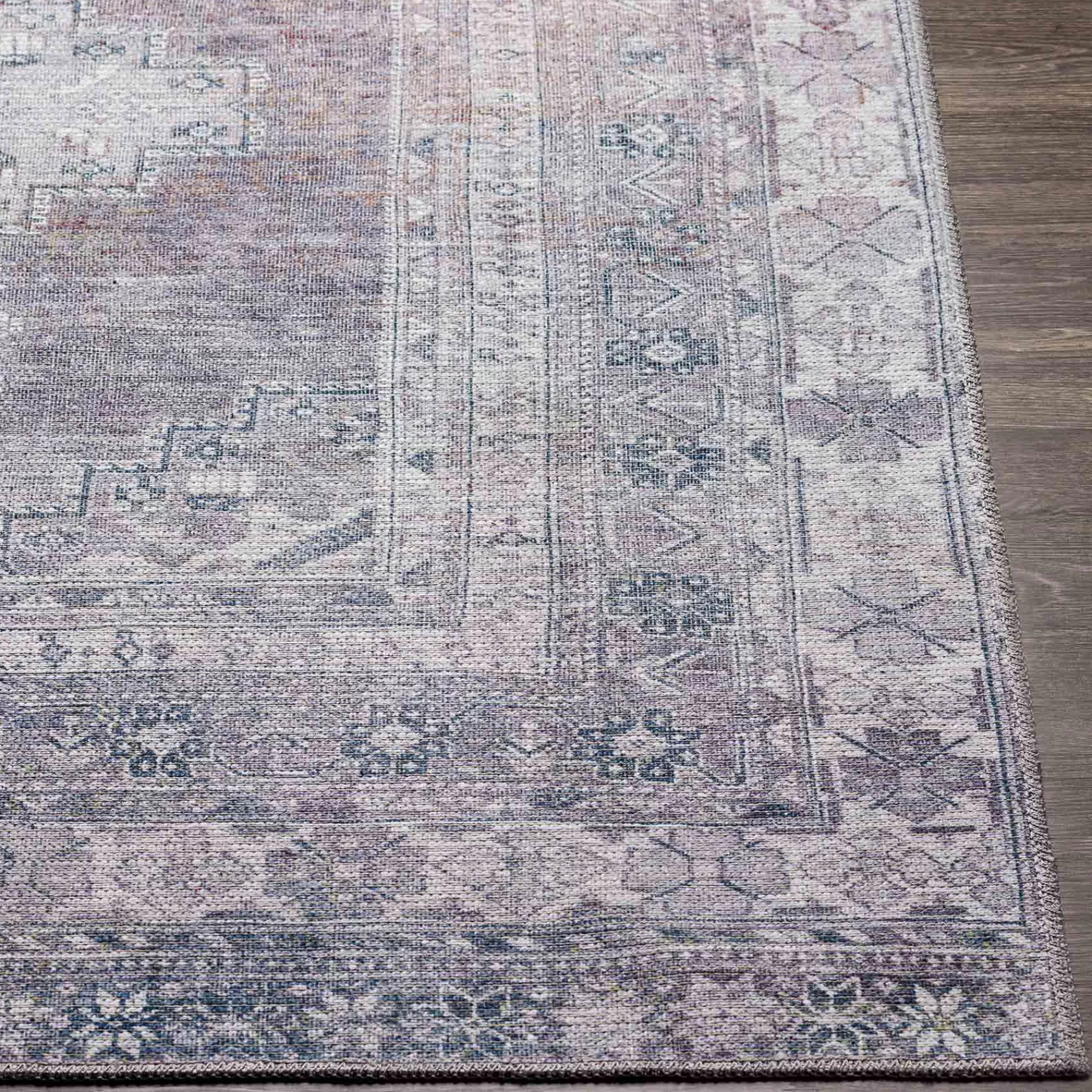 * Exquisite Gifts (B786) Honeybloom Multi-Colored Medallion Washable Area Rug, 5 7