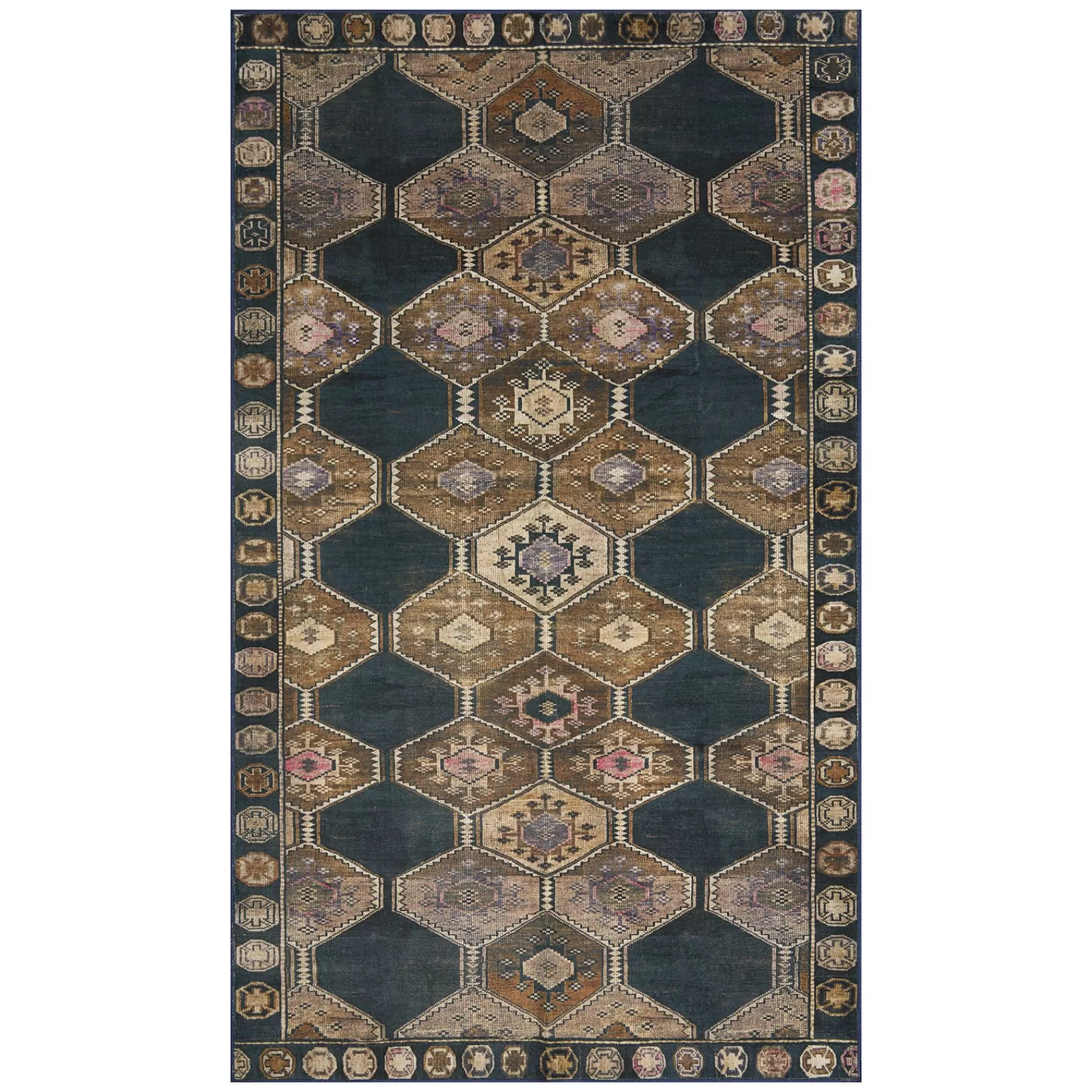 * Exquisite Gifts (D571) Freya Black Medallion Washable Accent Rug, 3 5
