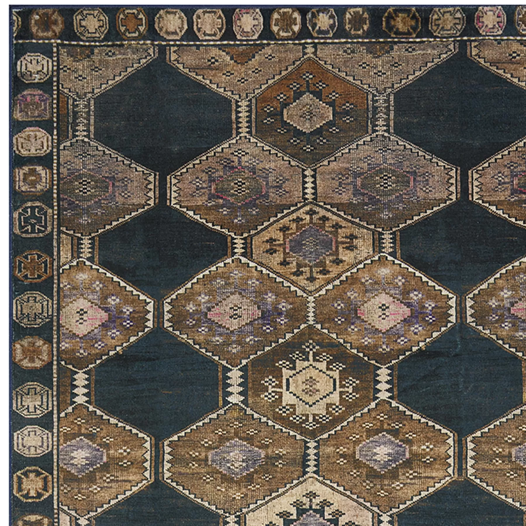 * Exquisite Gifts (D571) Freya Black Medallion Washable Accent Rug, 3 5