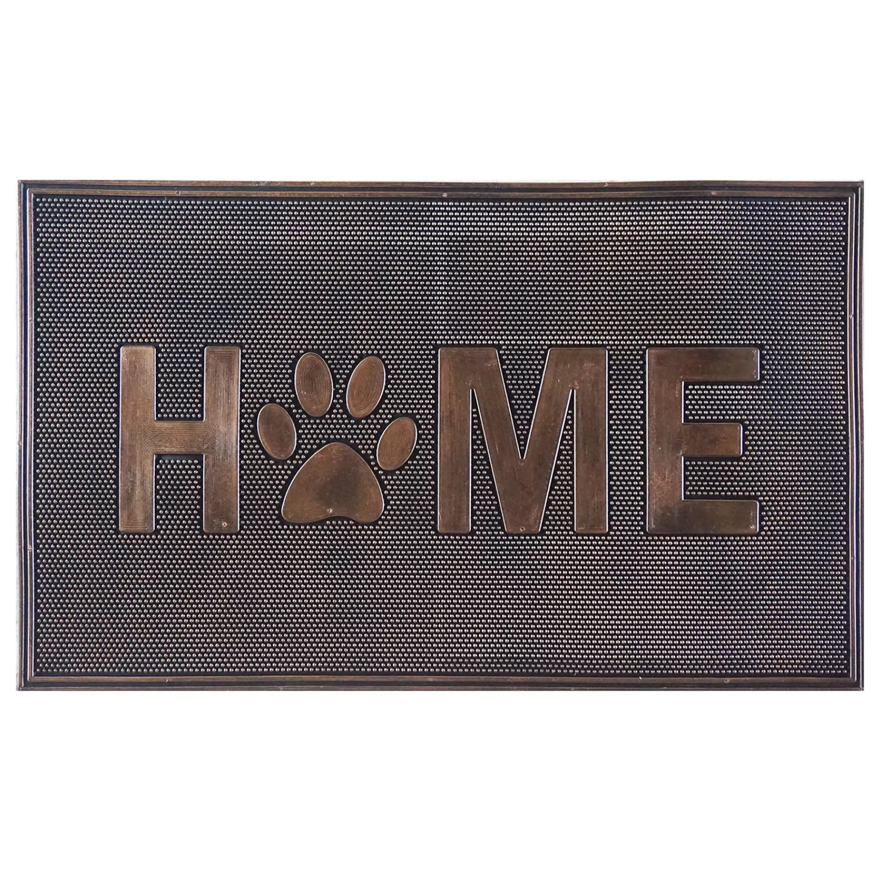 * Exquisite Gifts Paw Home Bronze Rubber Doormat, 18 30