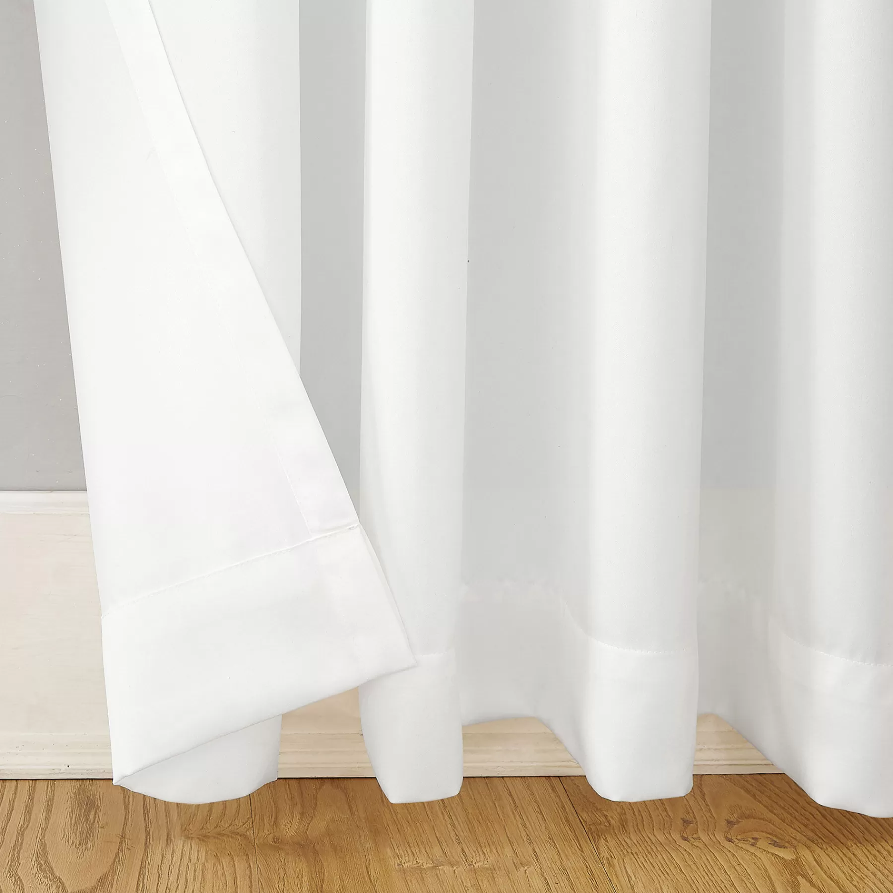 * Featured Madison White Pole Top Room Darkening Curtain Panel, 63