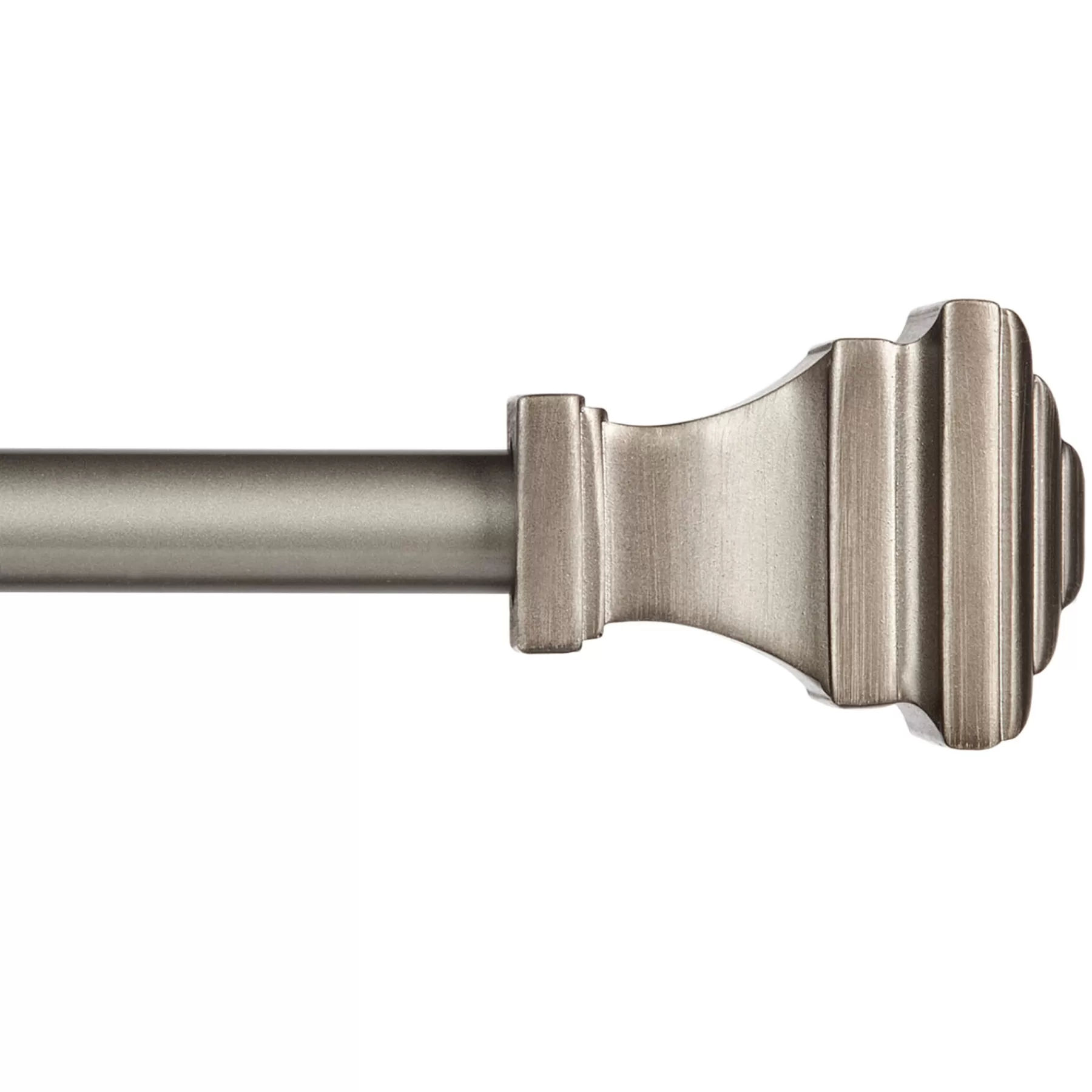 * Flash Sale 36-66 Fast Fit Milton Pewter Window Decorative Rod 5/8
