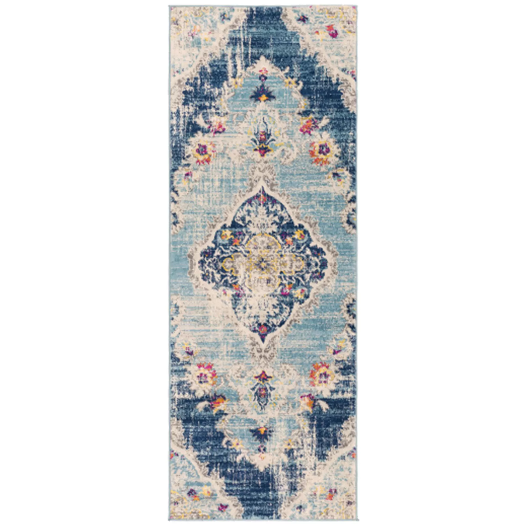* Flash Sale (D493) Floransa Blue Medallion Runner, 2 7