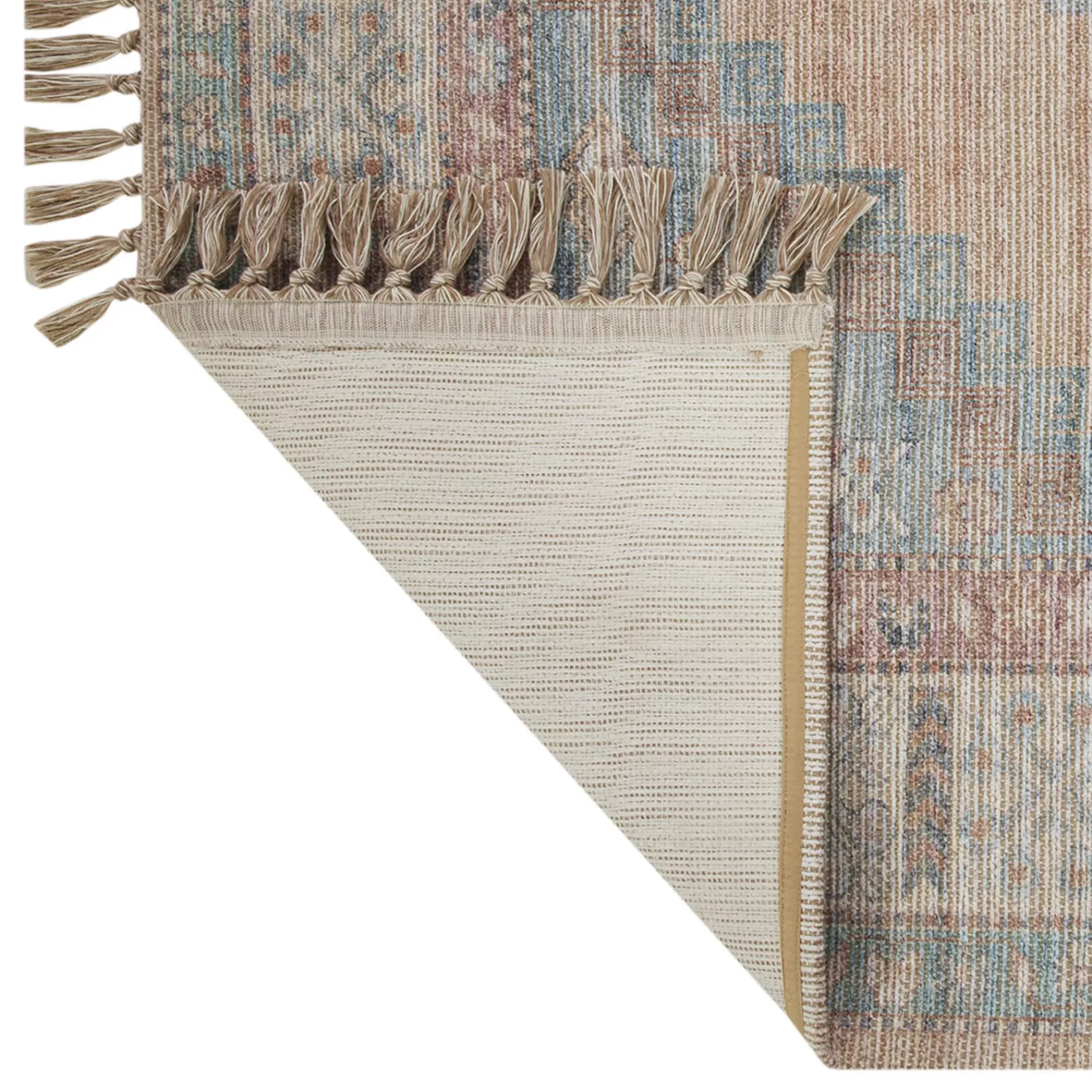 * Flash Sale (E336) Honeybloom Vintage Medallion Fringe Outdoor Area Rug, 5 7