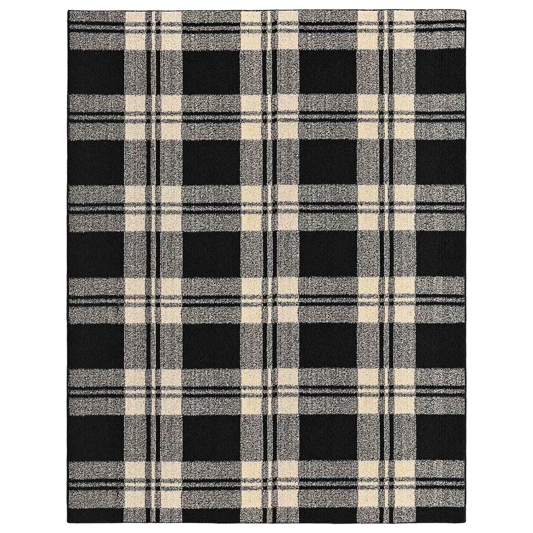 * Low Price (D499) Honeybloom Ivory Buffalo Check Area Rug, 7 10