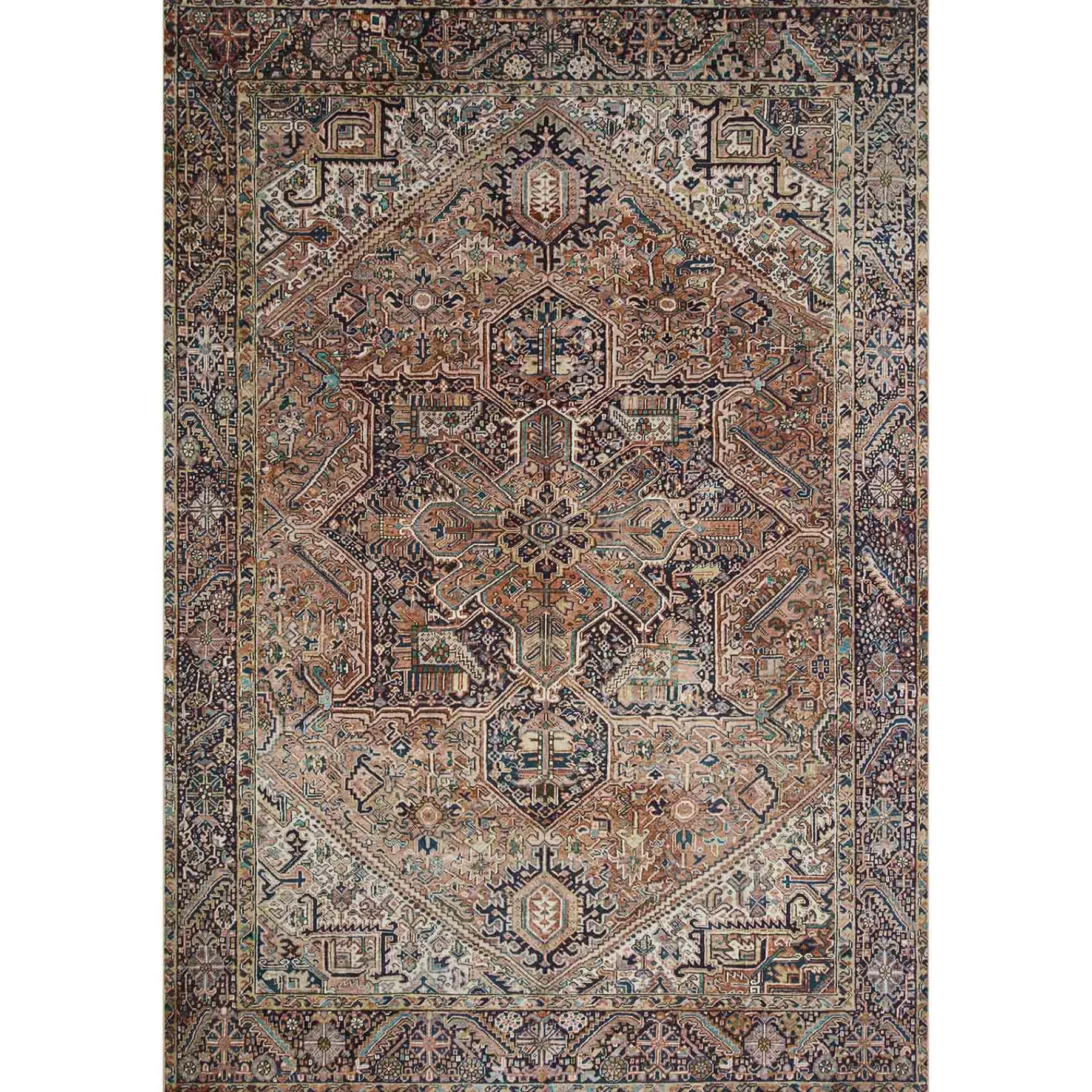 * Low Price (D574) Freya Red Medallion Washable Area Rug, 5 7