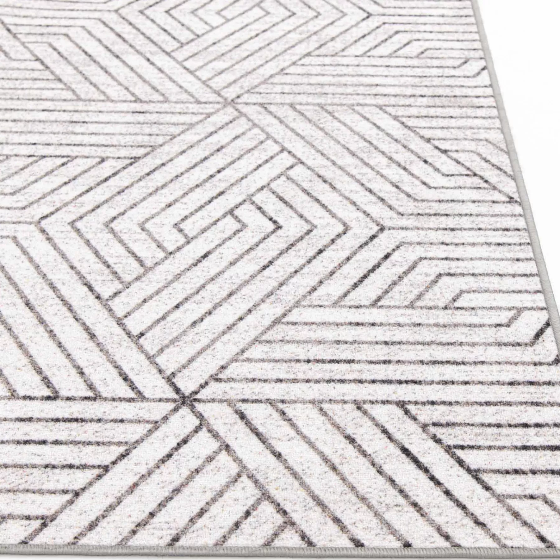 * Low Price (D584) Venus Grey Geometric Accent Rug, 2 4