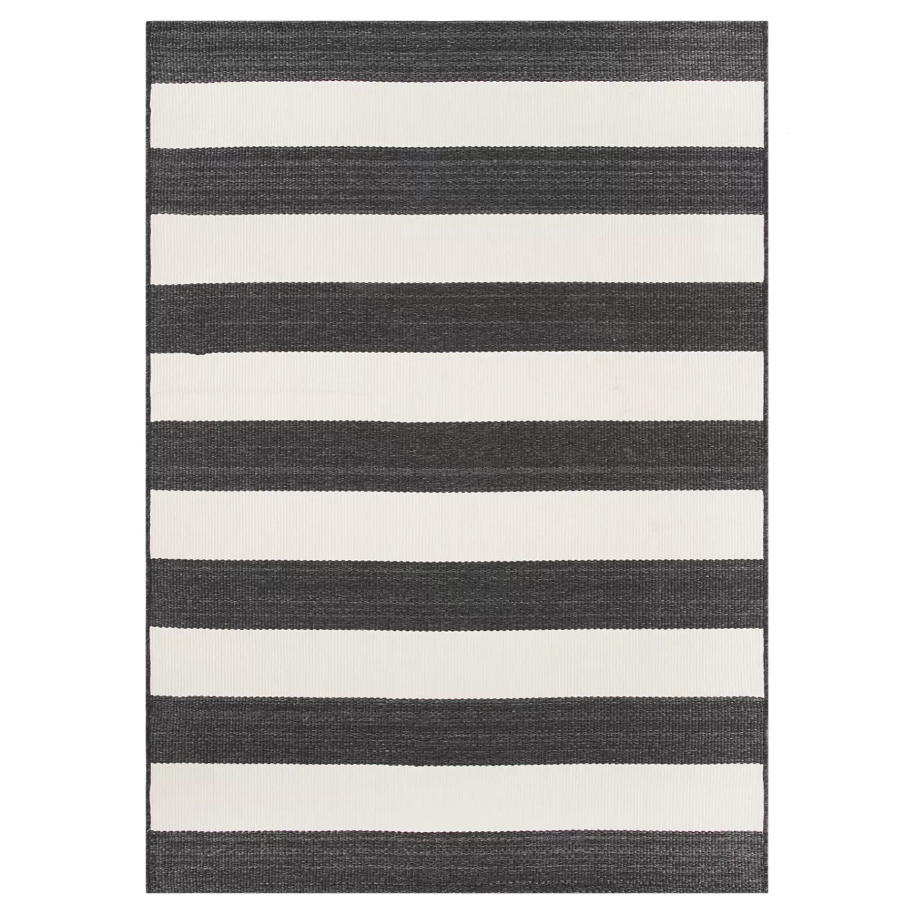 * Low Price (E323) Asbury Black & White Striped Indoor & Outdoor Area Rug, 5 7