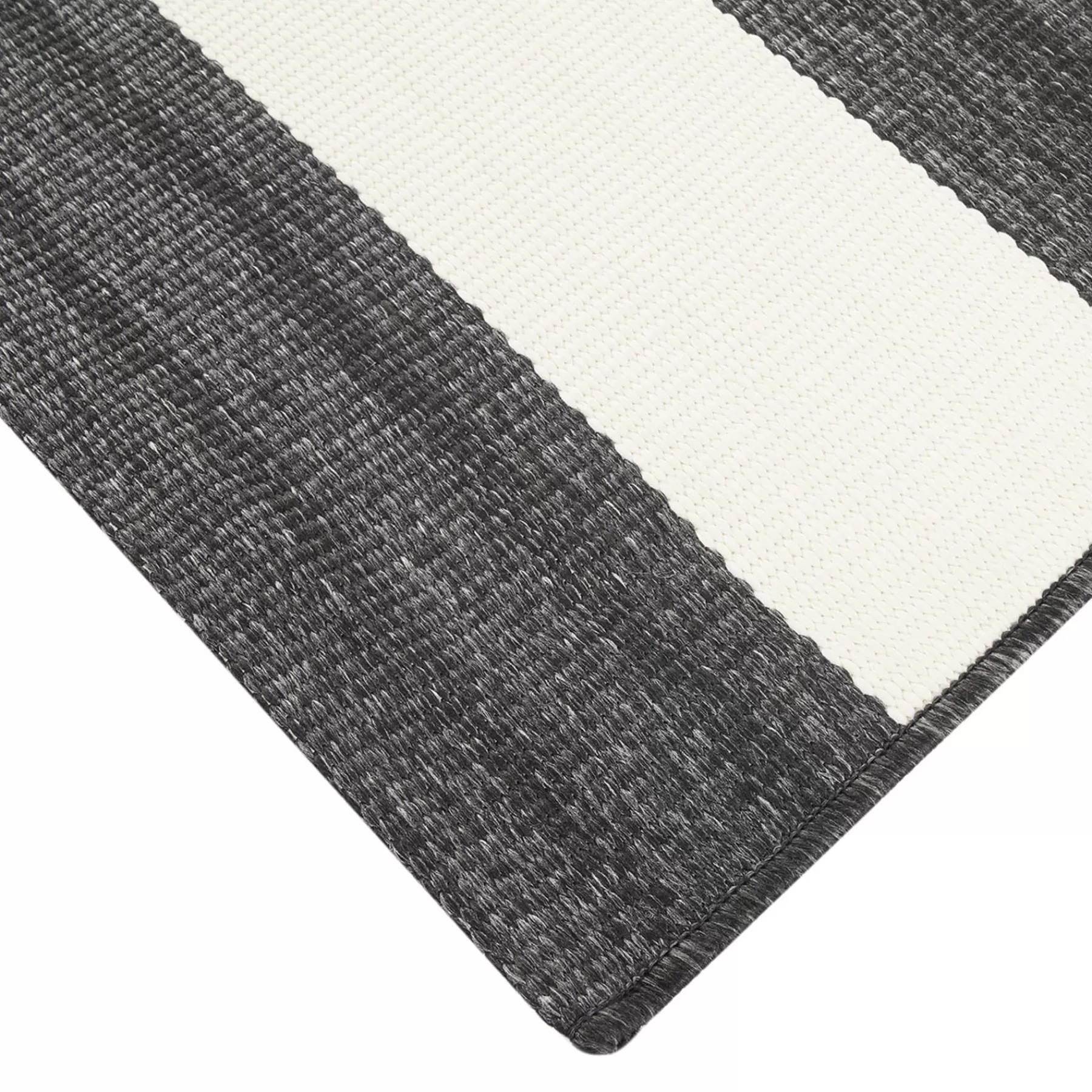 * Low Price (E323) Asbury Black & White Striped Indoor & Outdoor Area Rug, 5 7