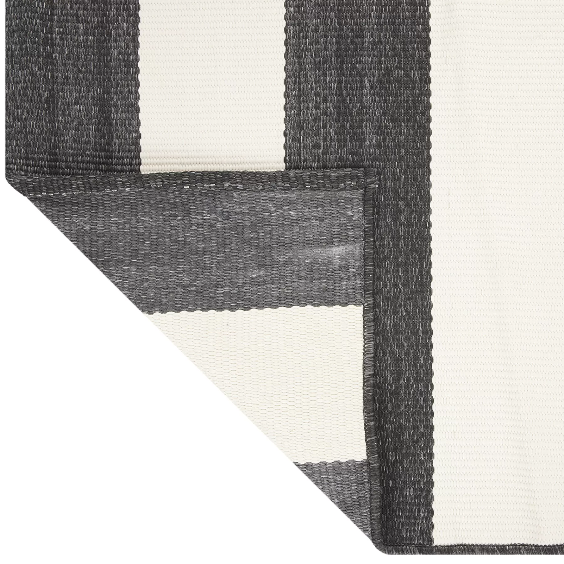 * Low Price (E323) Asbury Black & White Striped Indoor & Outdoor Area Rug, 5 7