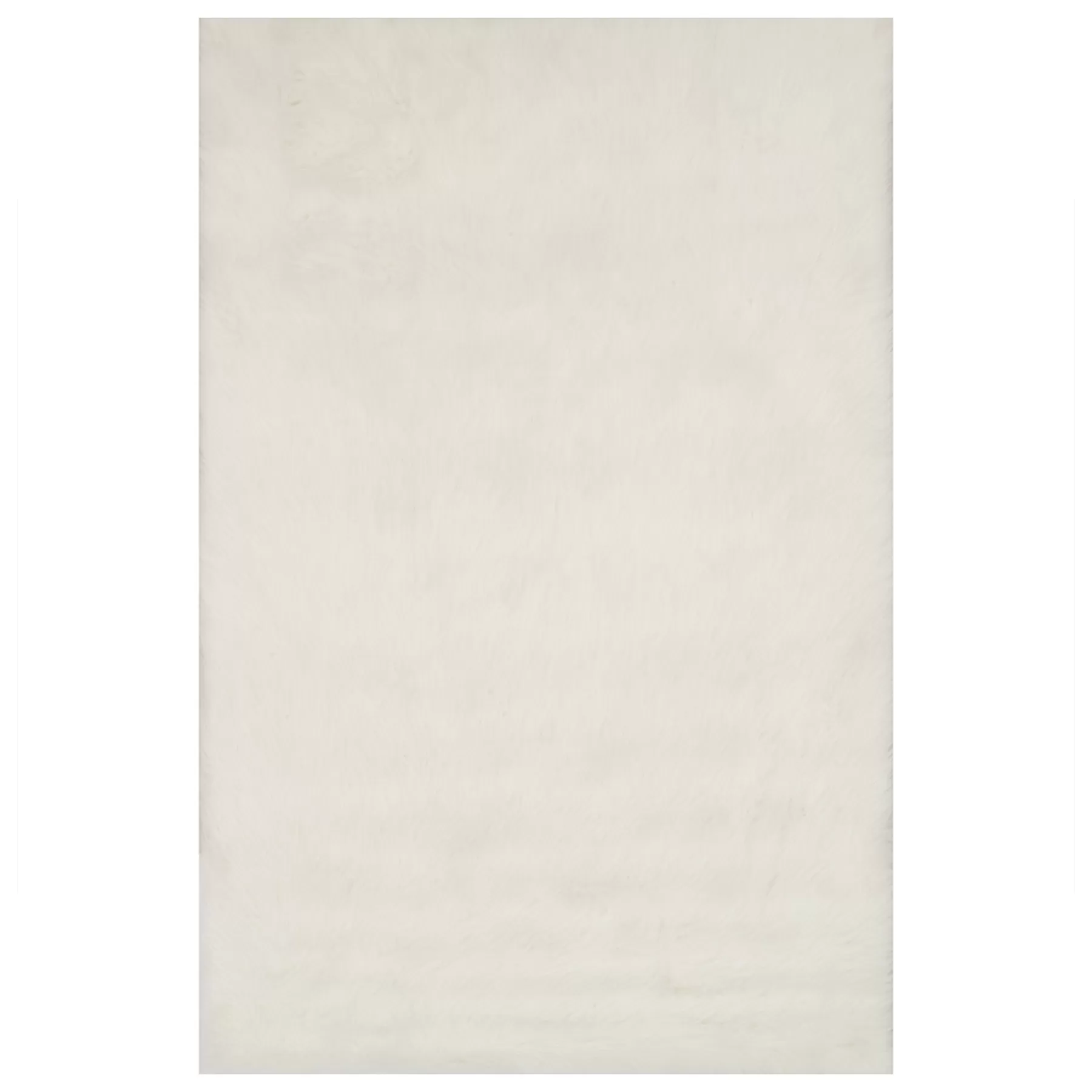 * Premium (C150) Vale Ivory Faux Fur Accent Rug, 3 5