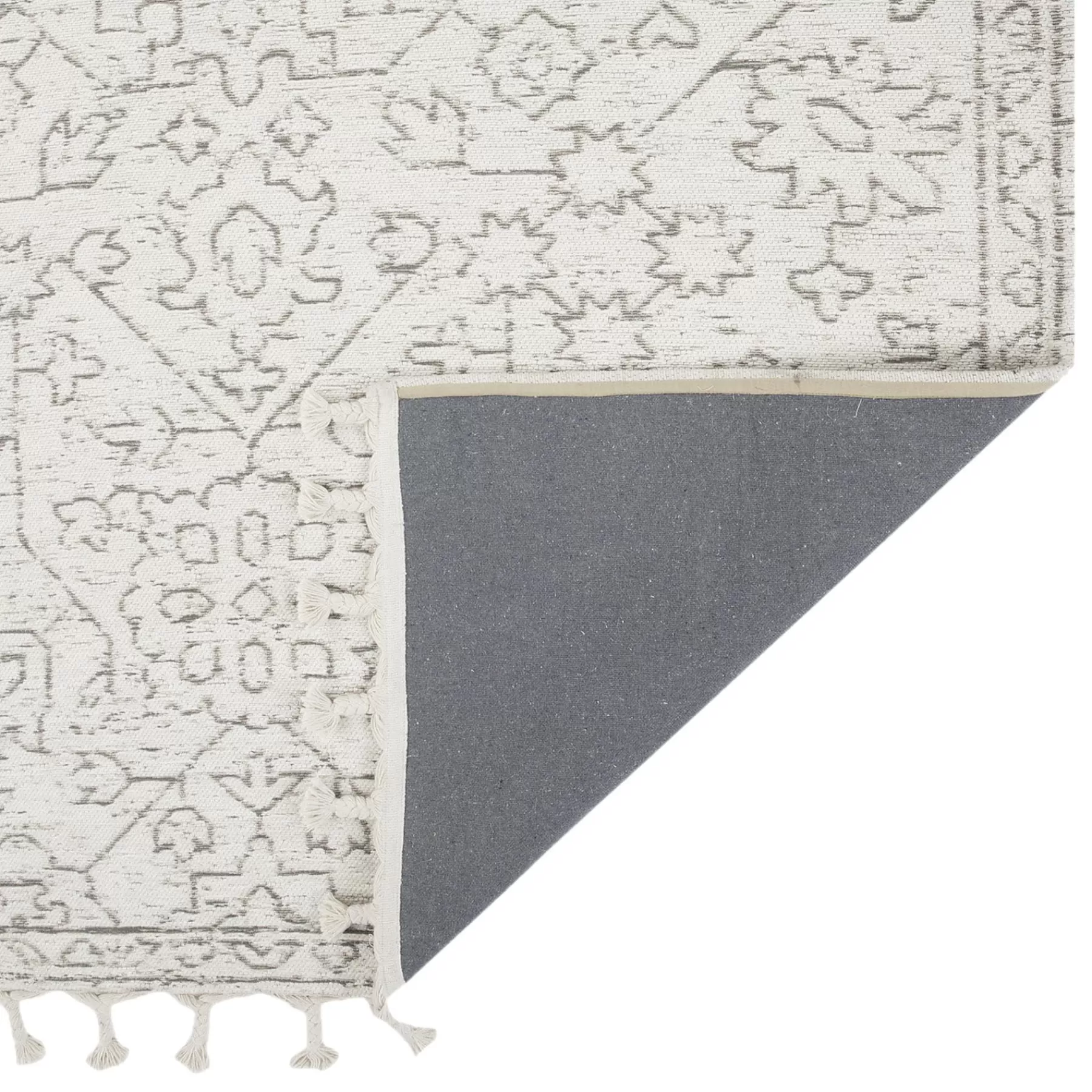 * Reliable Quality (B719) Elsa Cream Flatweave Fringe Runner, 2 7