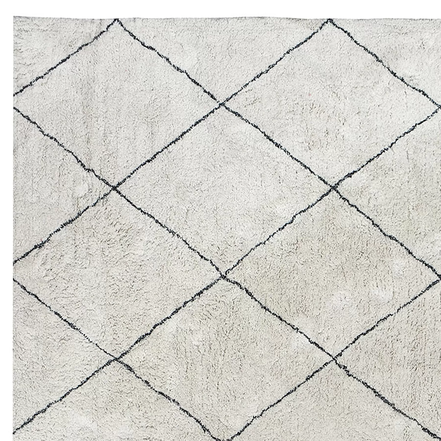 * Reliable Quality (B775) White Diamond Design Area Rug, 8 10